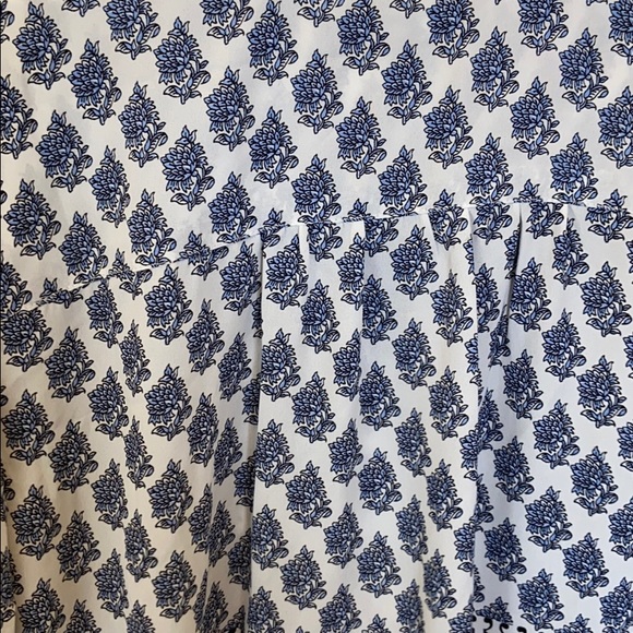 INC 3/4 Sleeve Floral Dandy Zip Neck Blouse MED - Picture 8 of 12